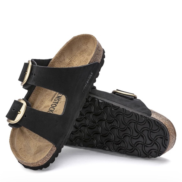 BIRKENSTOCK Arizona Big Buckle Nubuk Leather
Color: Black women Sz 40 US 9-95 - Picture 3 of 16